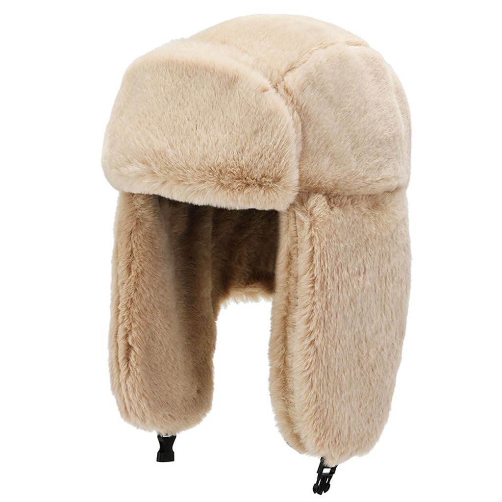 PALAY Winter Warm Hat Trapper Hat Fleece Warm Hat Motorcycling Hat Unisex Windproof Winter Cap for Men and Women Fashion Plush Trapper Hat Christmas Gift Off-White PALAY Winter Warm Hat Trapper Hat Fleece Warm Hat Motorcycling Hat Unisex Windproof Winter Cap for Men and Women Fashion Plush Trapper Hat Christmas Gift Off-White